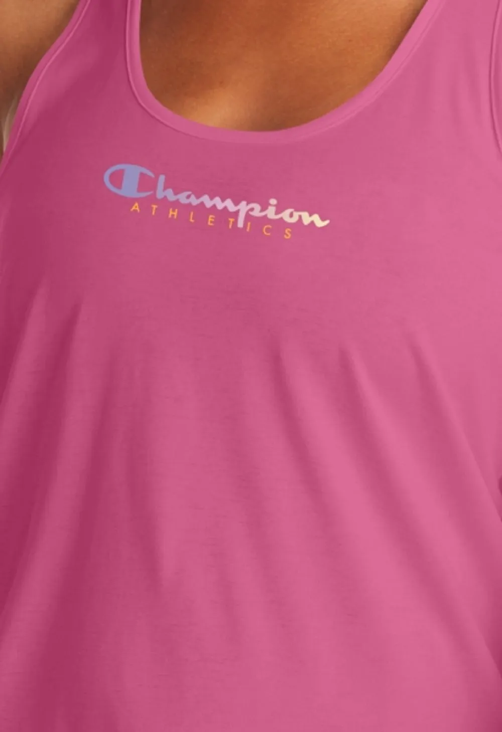 Champion Women's Racerback Logo Tank Top Pink Size Medium sold by Ruumur product image thumbnail 3