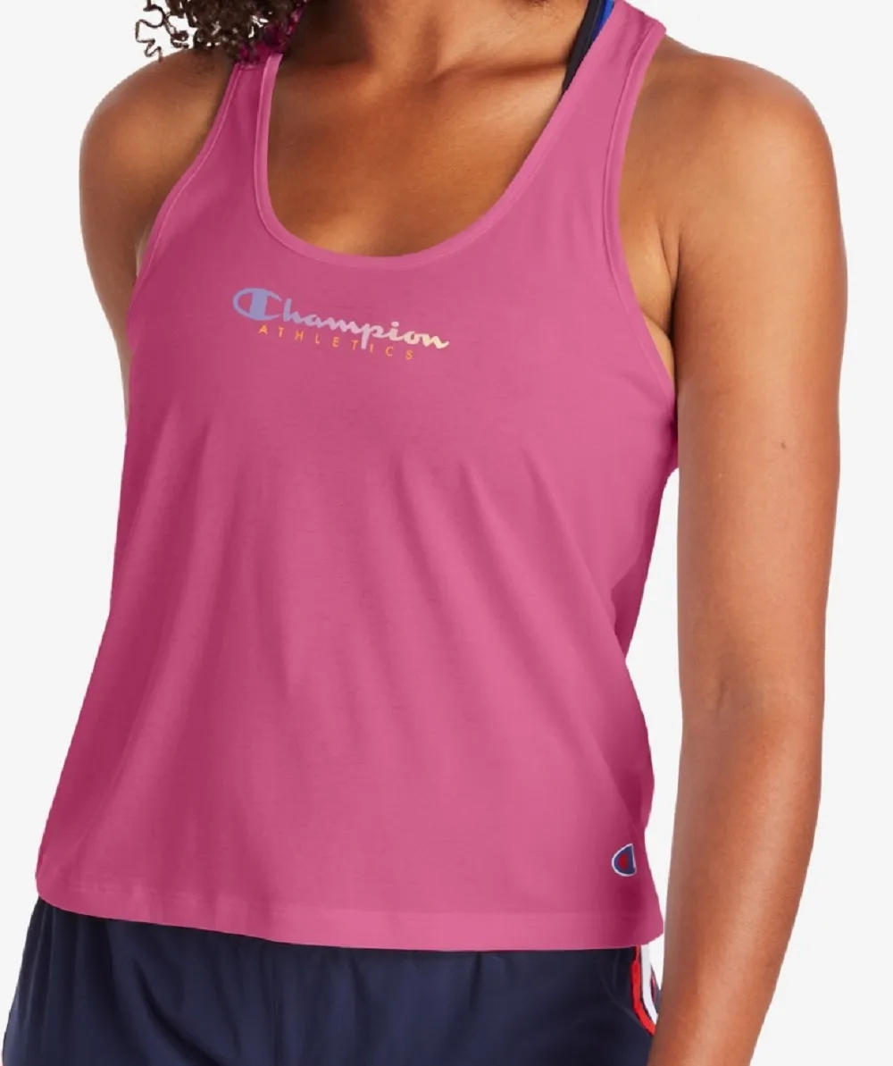 Champion Women's Racerback Logo Tank Top Pink Size Medium sold by Ruumur product image thumbnail 2