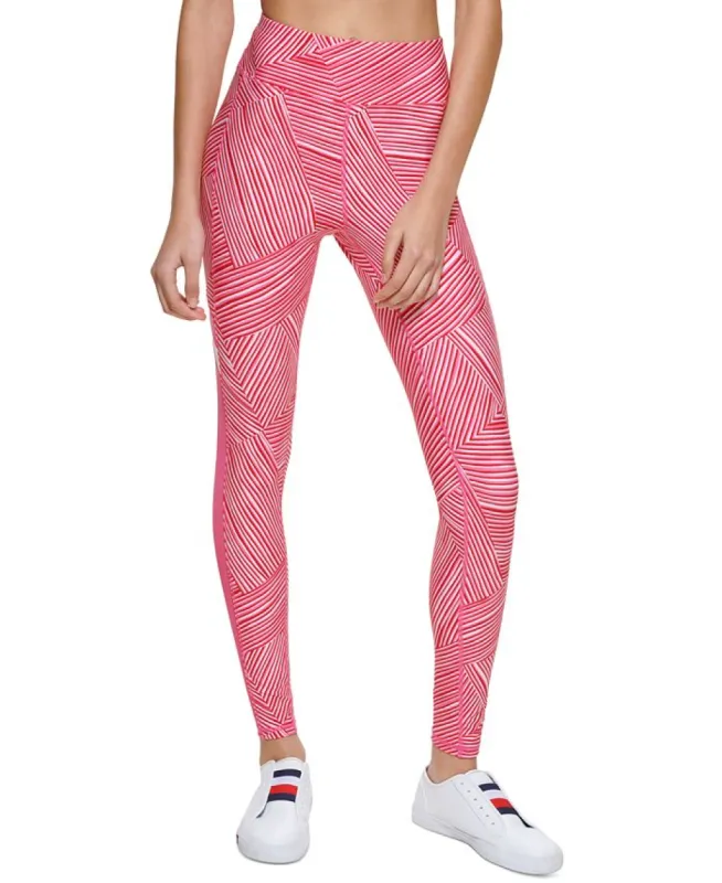 Tommy Hilfiger Women's Printed High Rise Leggings Pink sold by Ruumur