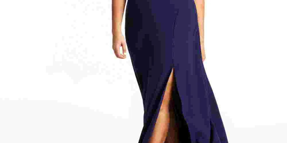 Sequin Hearts Women's Trendy Plus Embellished Halter Gown Blue Size 16 sold by Ruumur product image thumbnail 3