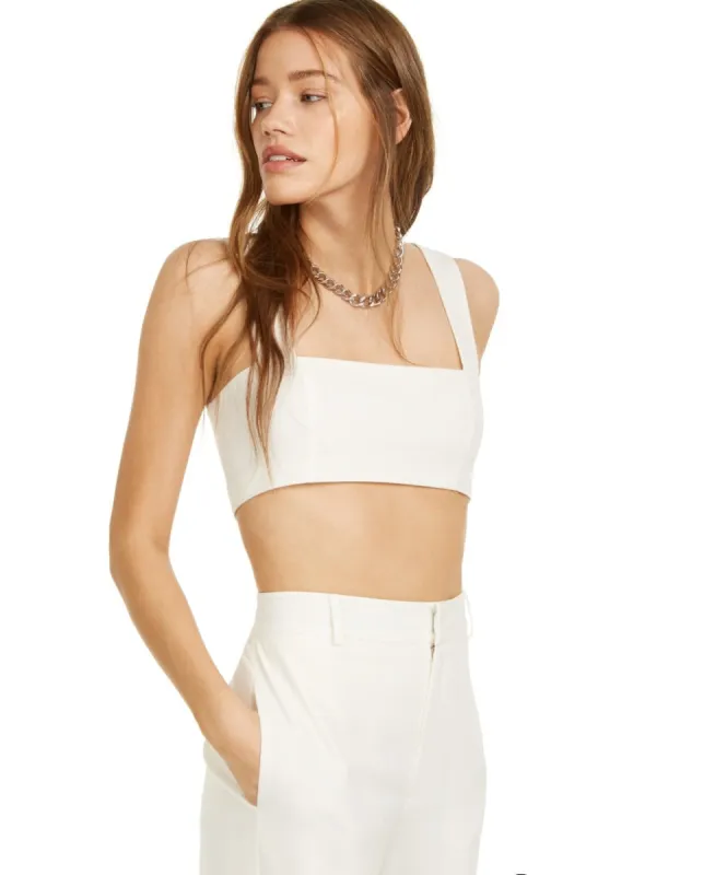 Danielle Bernstein Women's Cropped Tank Top  White Size 14 sold by Ruumur