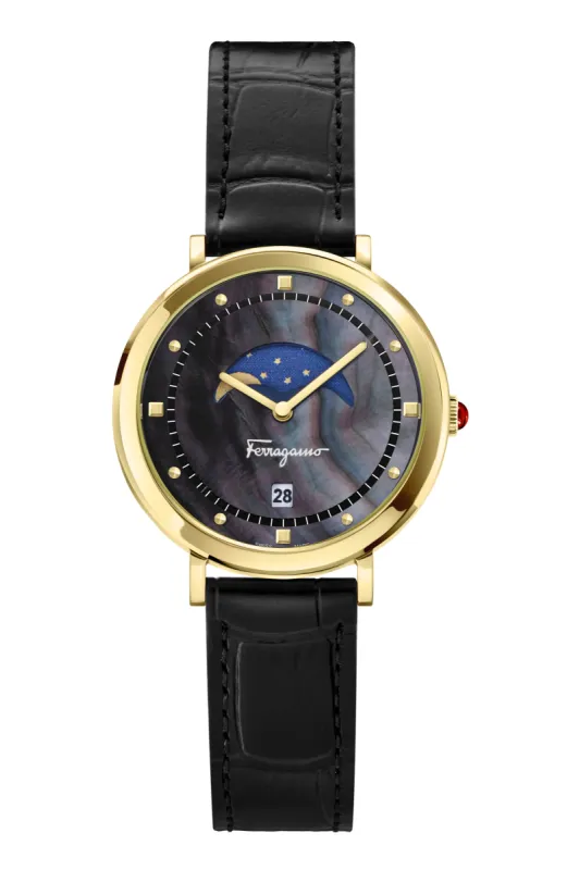 Ferragamo Women's SFUH00221 Logomania Moon Phase 36mm Quartz Watch sold by Ruumur