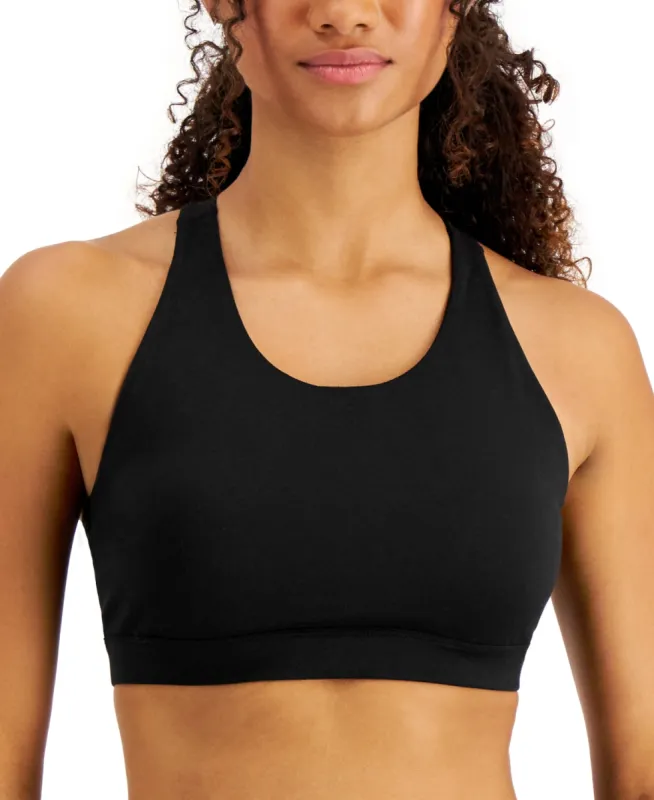 ID Ideology Women's Essentials Sweat Set Low Impact Sports Bra Black sold by Ruumur