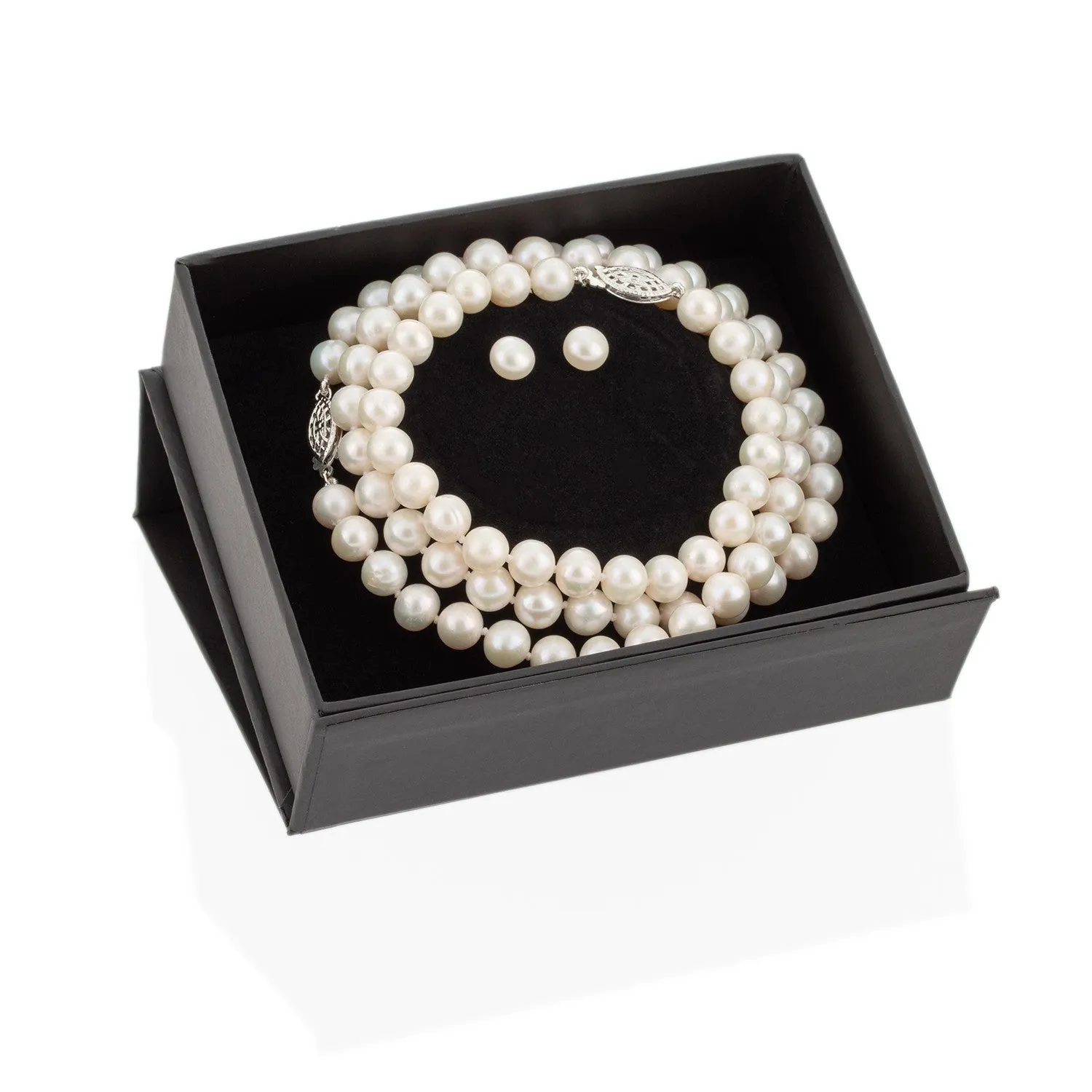 Splendid Pearls 3 Piece White Pearl Set sold by Ruumur