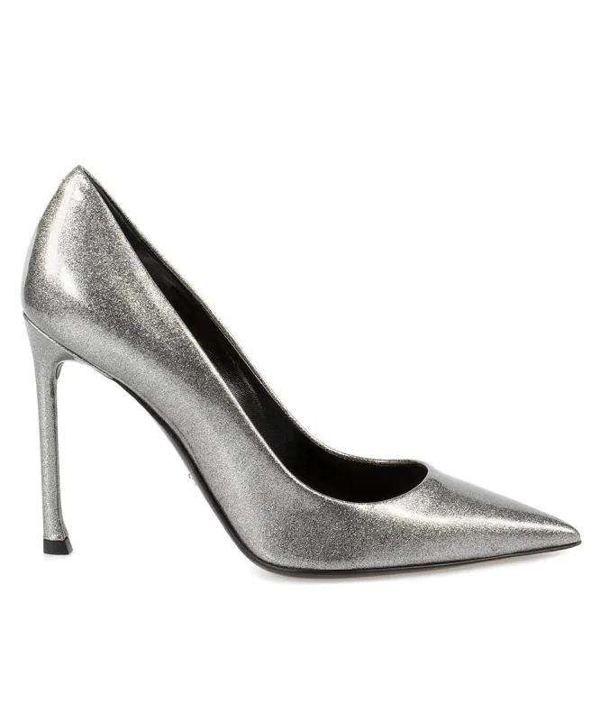 Dior Patent Calfskin Pump | Grey | 10cm sold by Ruumur