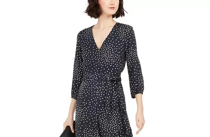 Taylor Women's V-Neck Long Sleeve Tie Side Zipper Back Multi Print Rayon Jumpsuit-Black Ivory Black Size 10 sold by Ruumur product image thumbnail 2