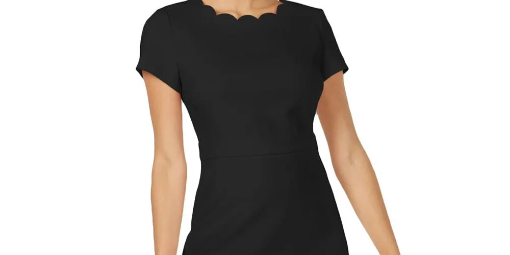 Maison Jules Women's Scalloped Sheath Dress Black Size 6 sold by Ruumur product image thumbnail 2
