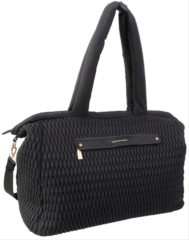 Max Studio Bryxton Quilted Doctor Frame Closure Duffle Bag sold by Ruumur