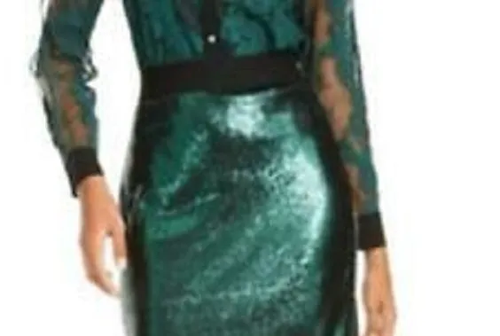Thalia Sodi Women's Sequined Skirt Green Size Small sold by Ruumur product image thumbnail 2