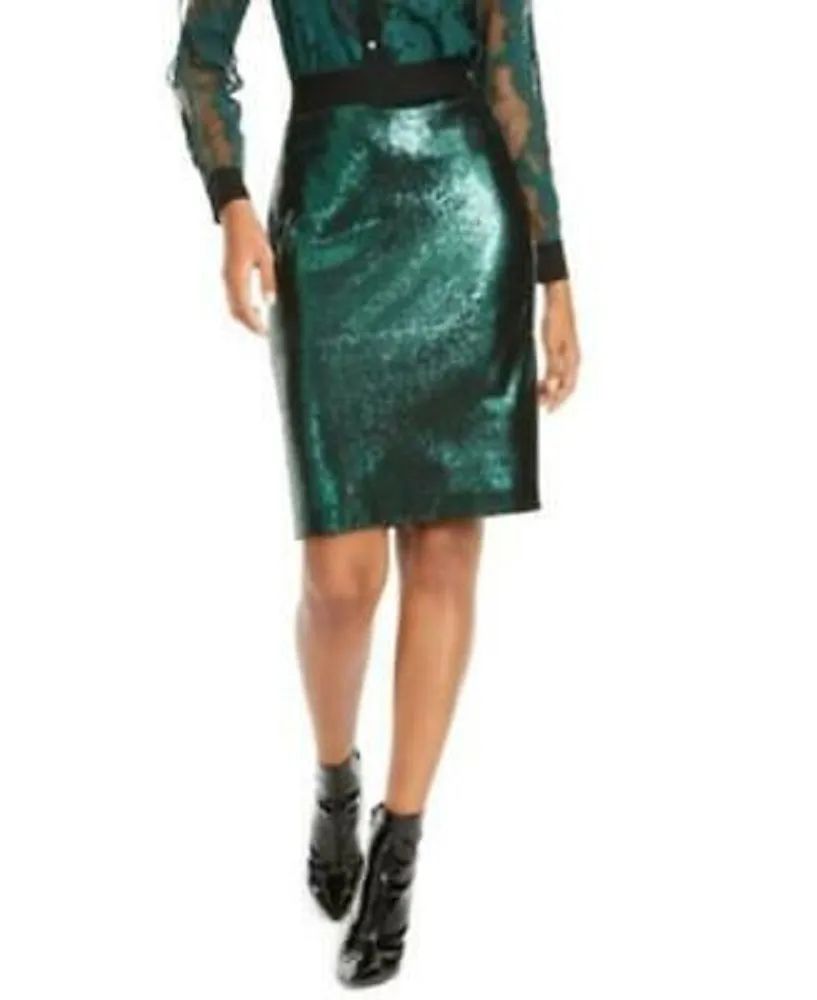Thalia Sodi Women's Sequined Skirt Green Size Small sold by Ruumur
