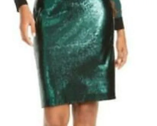 Thalia Sodi Women's Sequined Skirt Green Size Small sold by Ruumur product image thumbnail 3