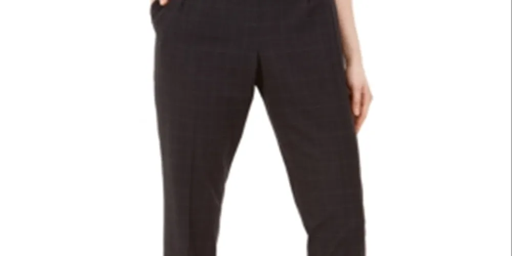 Calvin Klein Women's Slim Leg Ankle Windowpane Pants Gray Size 0 sold by Ruumur product image thumbnail 2