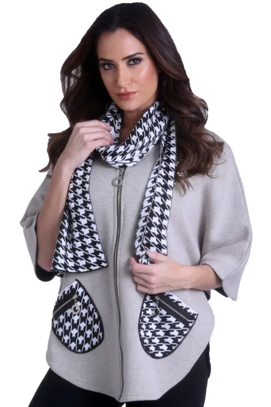 Angel Apparel Houndstooth Poncho sold by Ruumur