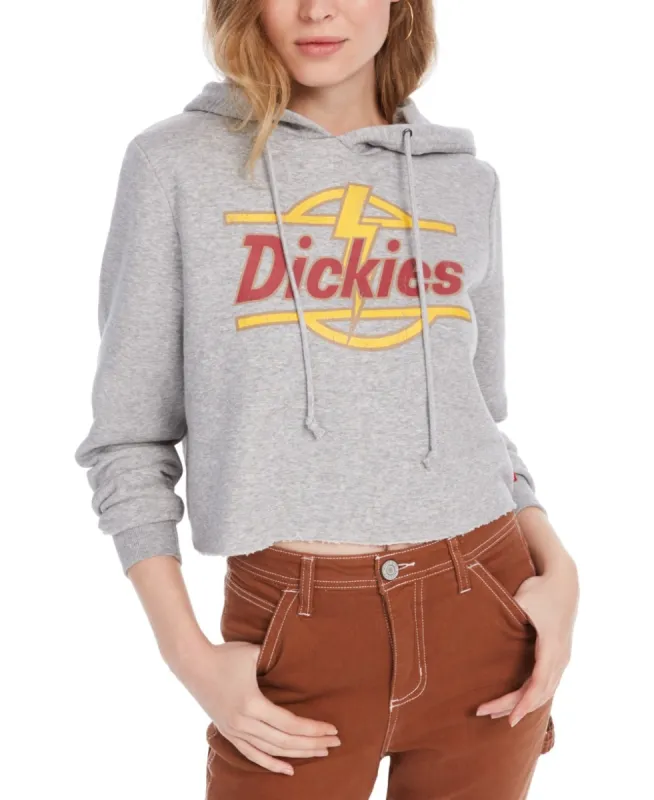 Dickies Women's Cotton Cropped Logo Hoodie Gray Size X-Small sold by Ruumur