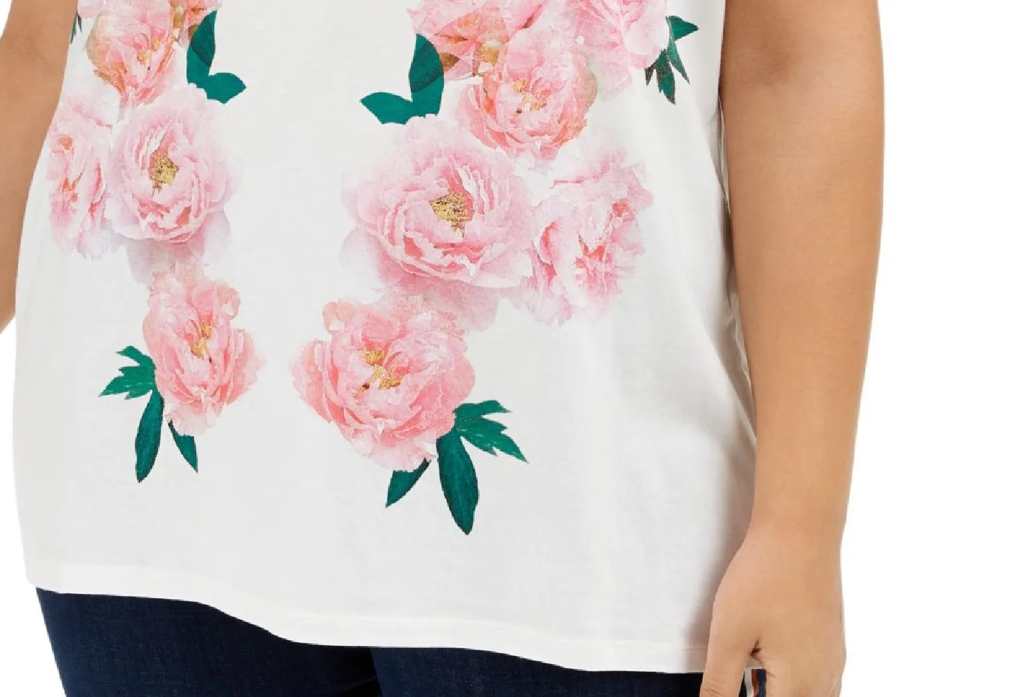 Tommy Hilfiger Women's Plus Size Floral-Print T-Shirt White Size 1X sold by Ruumur product image thumbnail 3