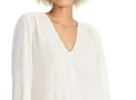 Rachel Rachel Roy Women's Lulu V-Neck Shirred-Cuff Top White Size Extra Small sold by Ruumur