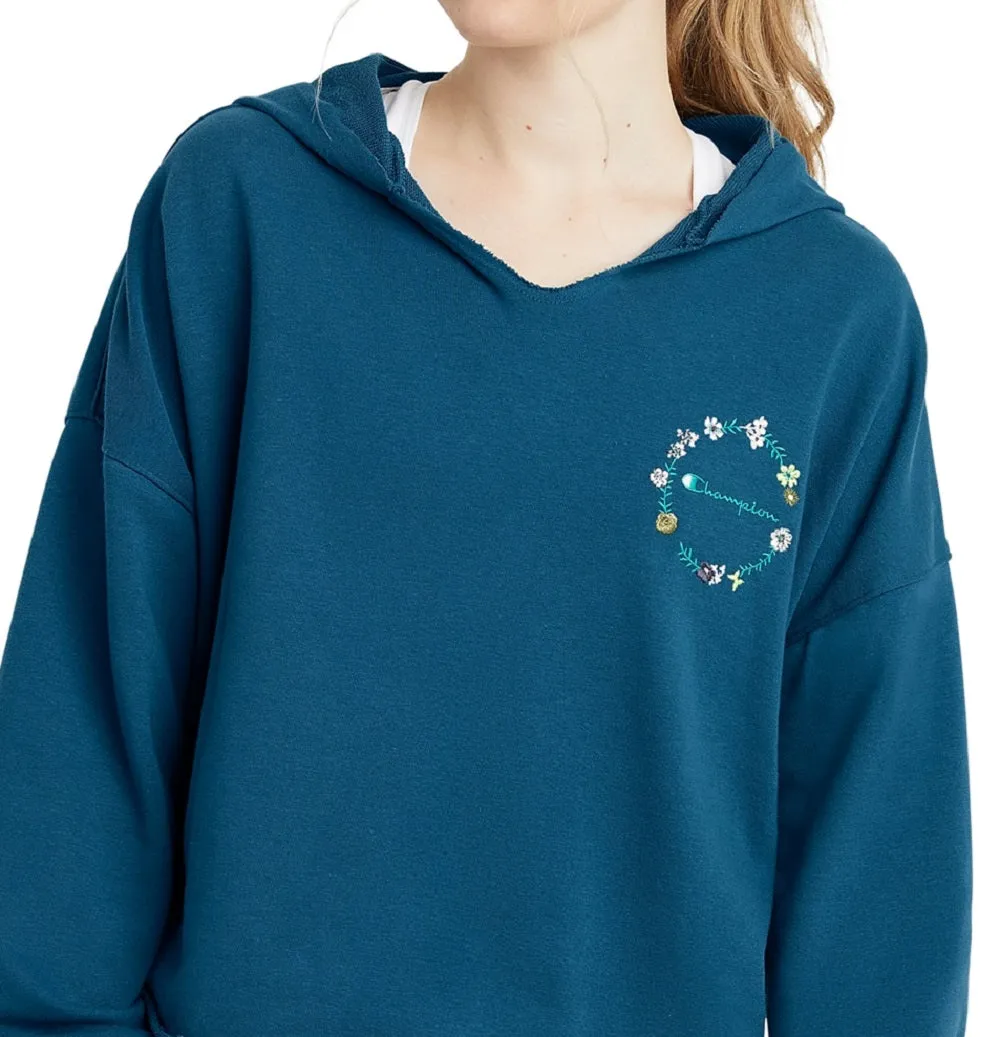 Champion Women's Campus French Terry Hoodie Blue Size Small sold by Ruumur product image thumbnail 2