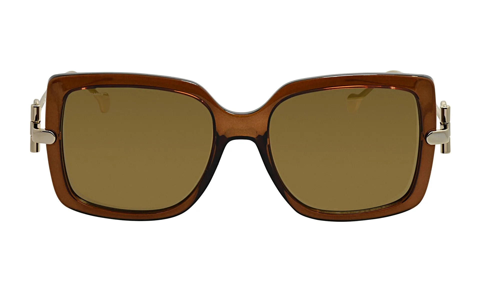 Salvatore Ferragamo Women Brown Sunglasses SF_913S_210_55mm sold by Ruumur