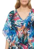 Calvin Klein Women's Printed Drawstring Kaftan Cover Up With Self Bag Swimsuit Blue Size Small sold by Ruumur