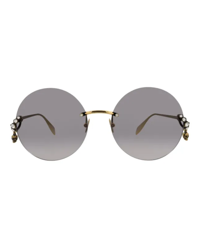 Alexander McQueen Cat Eye-Frame Metal Sunglasses, Style #  AM0418S-30014346001 sold by Ruumur