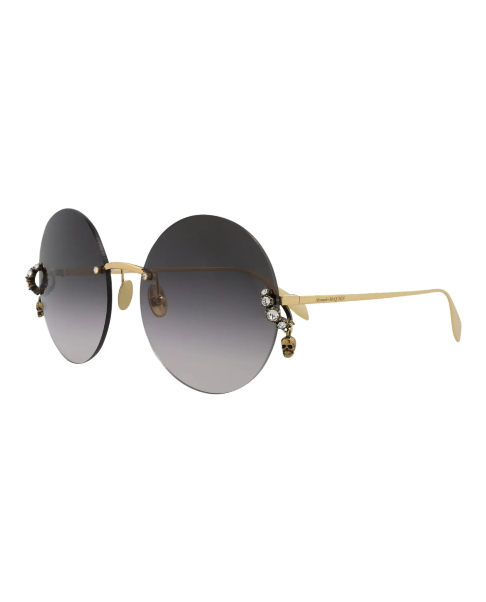 Alexander McQueen Cat Eye-Frame Metal Sunglasses, Style # AM0418S-30014346001 sold by Ruumur product image thumbnail 5