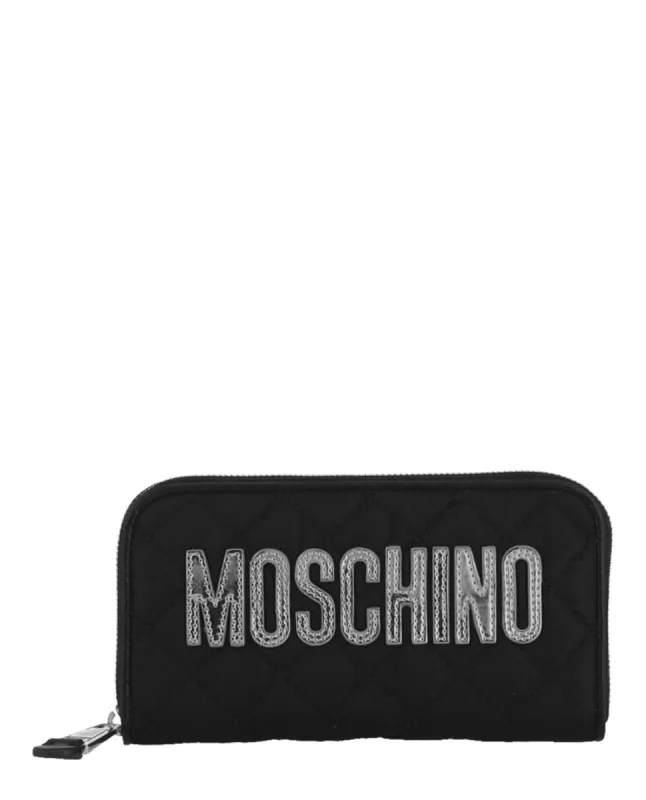 Moschino Quilted Logo Zip-Around Wallet sold by Ruumur