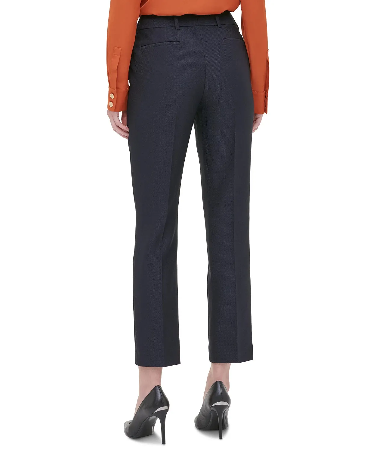 Calvin Klein Women's Twill Slim-Leg Pants Navy Size 12 sold by Ruumur product image thumbnail 2