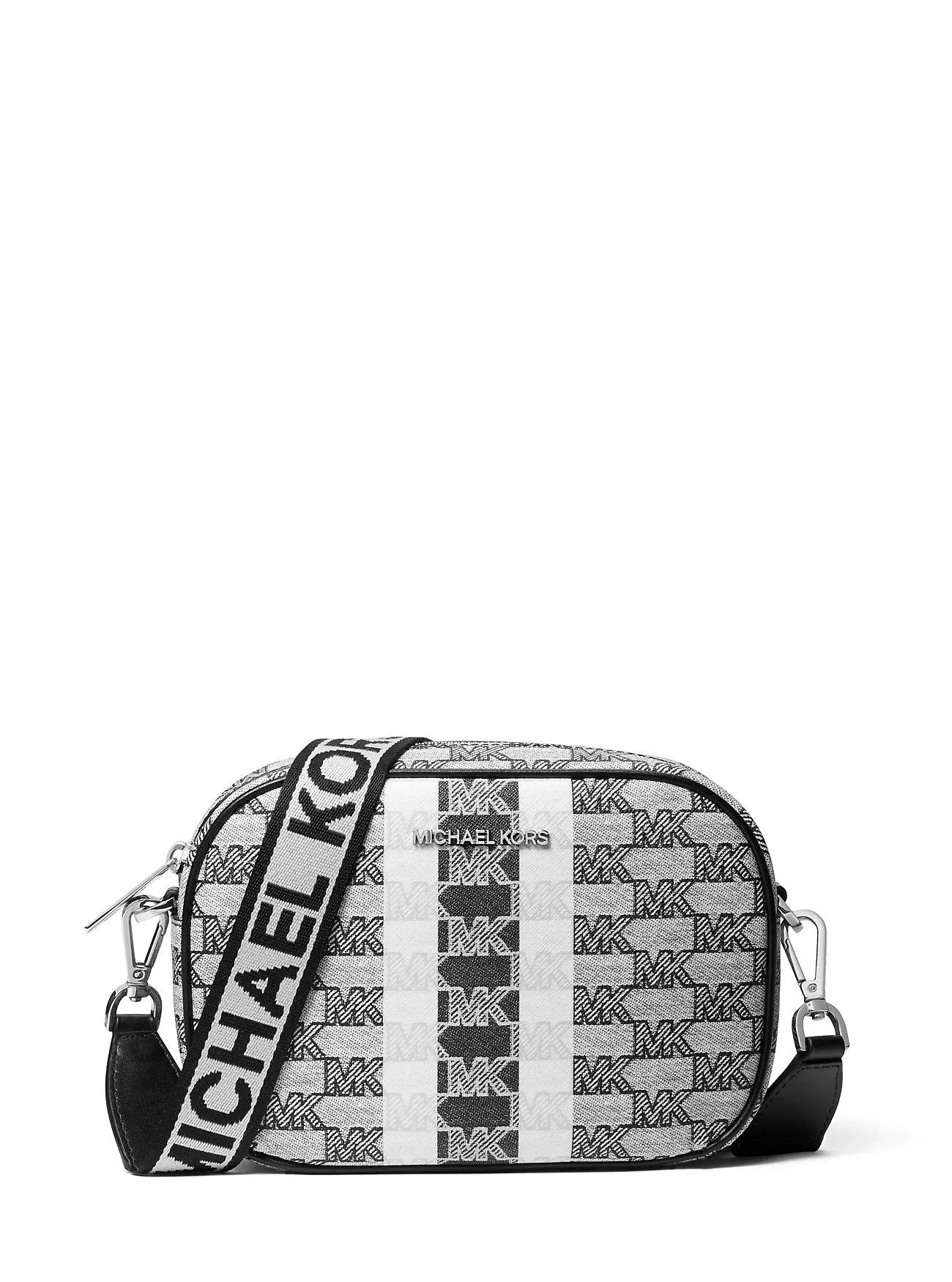 Michael Kors Jet Set Travel Medium Logo Stripe Crossbody Bag sold by Ruumur