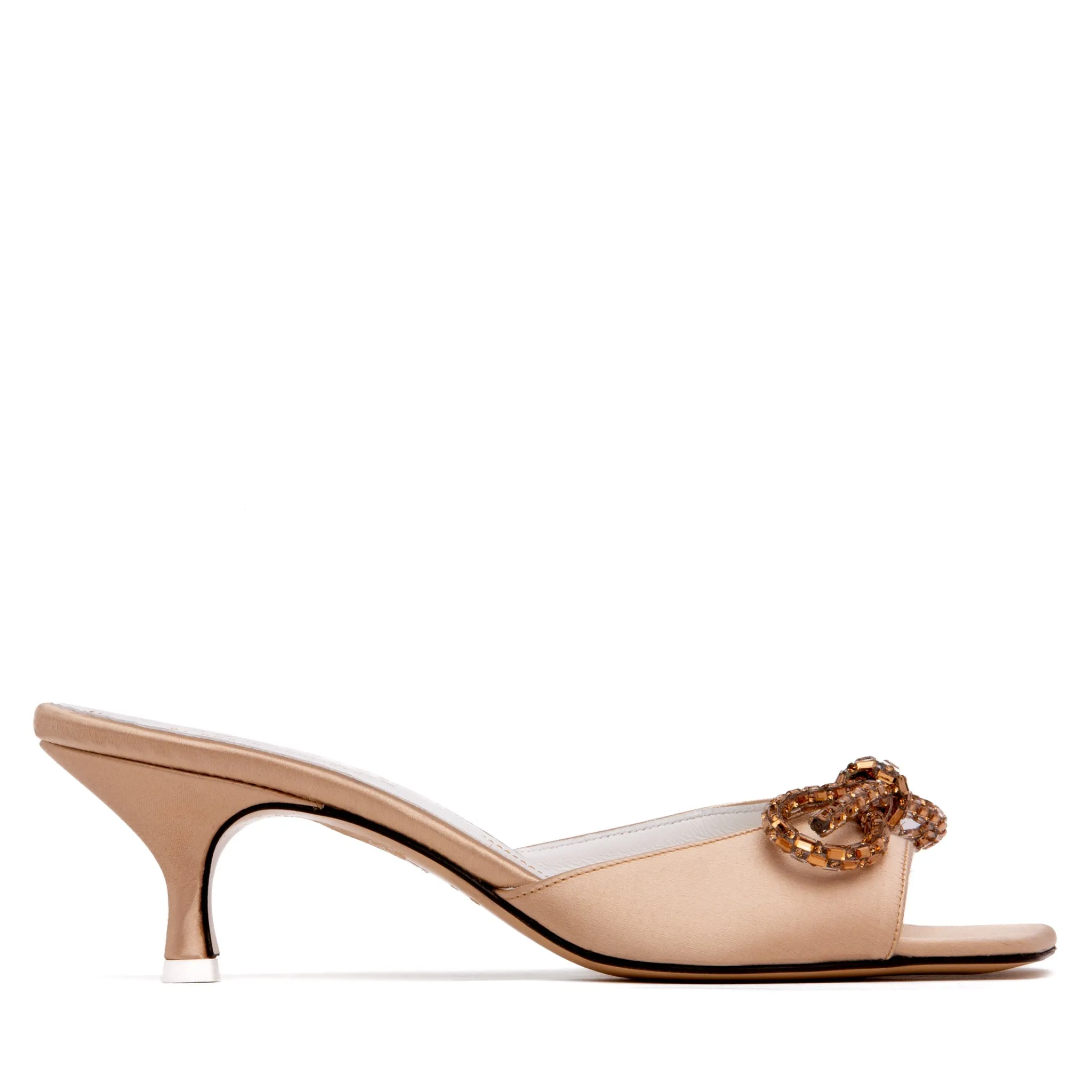 Eva Silk Satin & Leather Sandal sold by Ruumur product image thumbnail 3