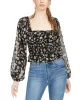 Leyden Women's Daisy Floral Print Cropped Top Black Size Extra Large sold by Ruumur