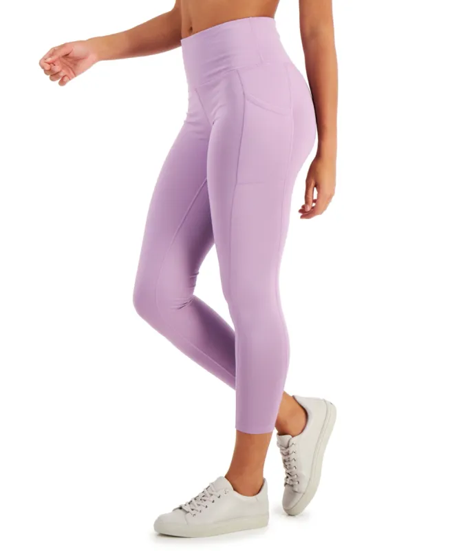 ID Ideology Women's High Waist Side Pocket 7/8 Length Leggings Purple Size X-Large sold by Ruumur
