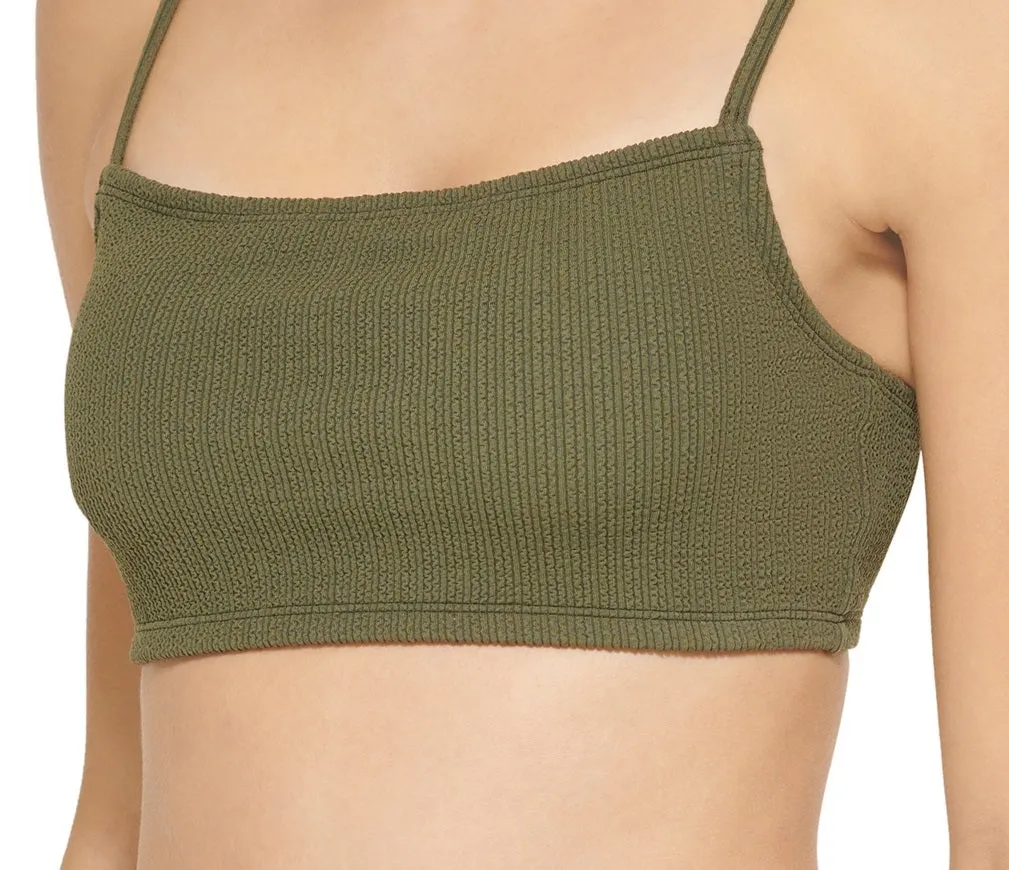 Dkny Women's Textured Bralette Bikini Top Swimsuit Green sold by Ruumur product image thumbnail 3