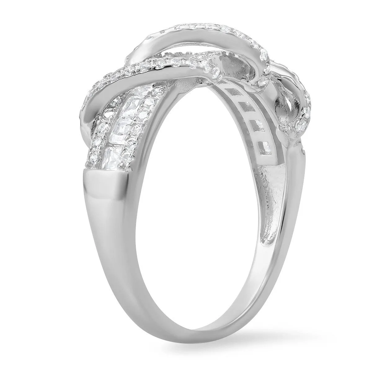 Sterling Silver Exotic Twist CZ Band Ring sold by Ruumur product image thumbnail 2