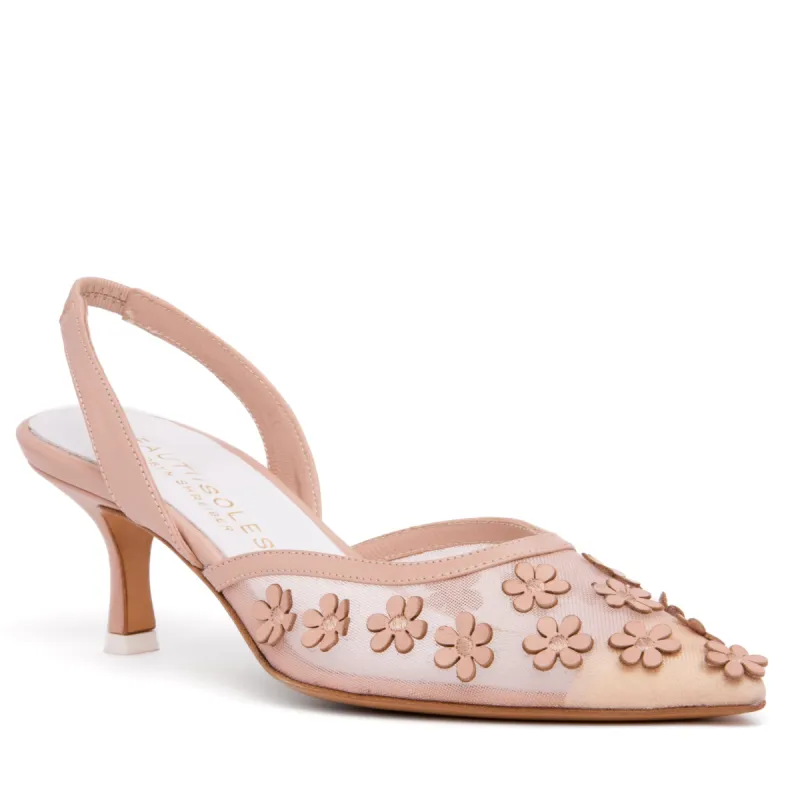 Lulu Beige Mesh Sandal sold by Ruumur