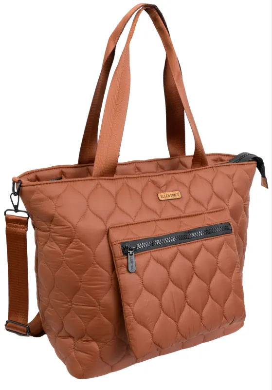 Ellen Tracy Nylon Quilted Puffer Travel Tote ETT2145-244-CAP sold by Ruumur