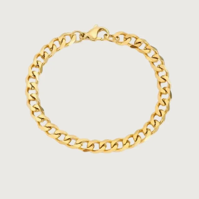 6mm Curb Chain Hypoallergenic Bracelet sold by Ruumur product image thumbnail 2