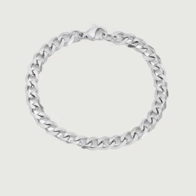 6mm Curb Chain Hypoallergenic Bracelet sold by Ruumur