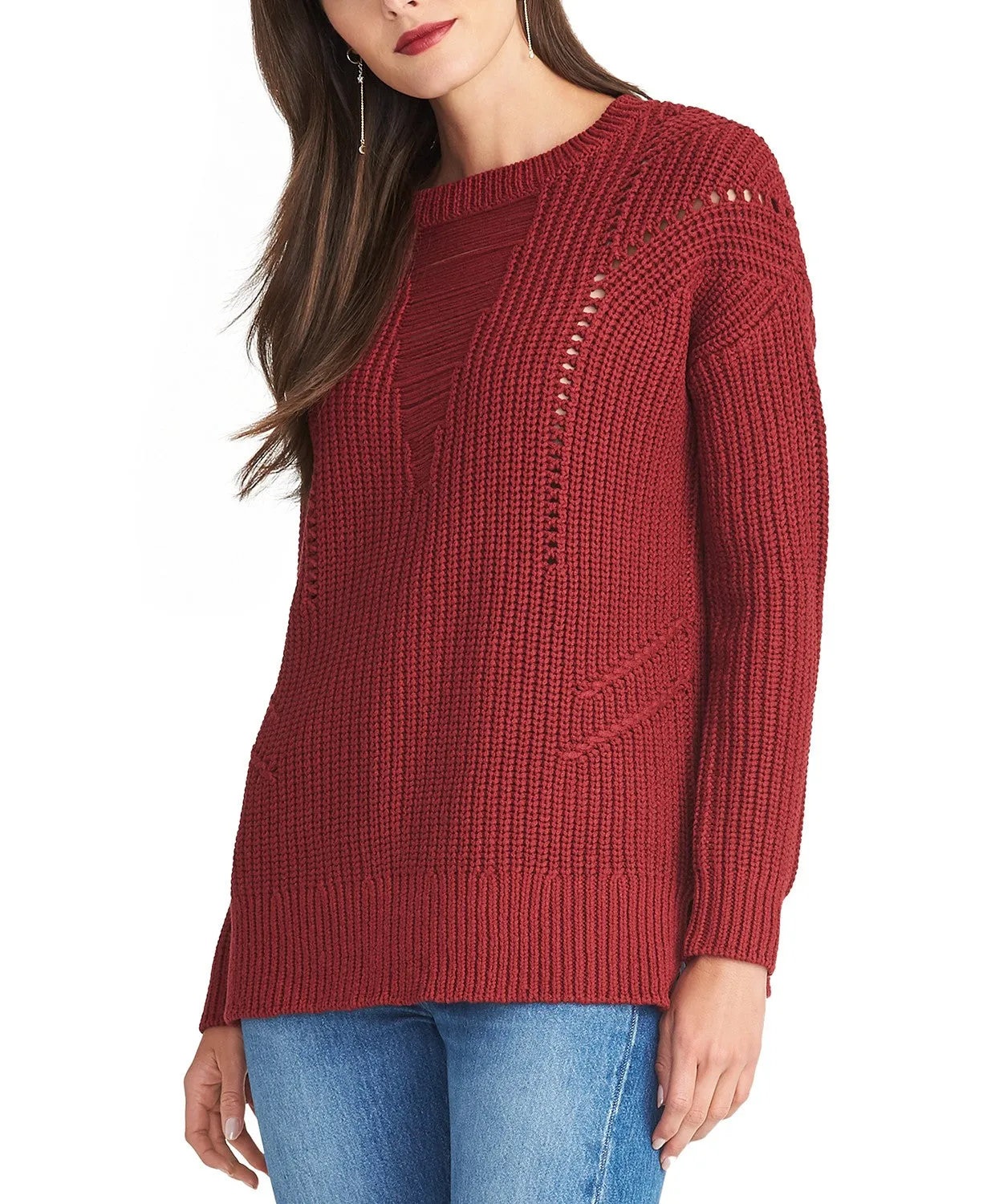 Rachel Rachel Roy Women's Textured Sweater Red Size Extra Small sold by Ruumur