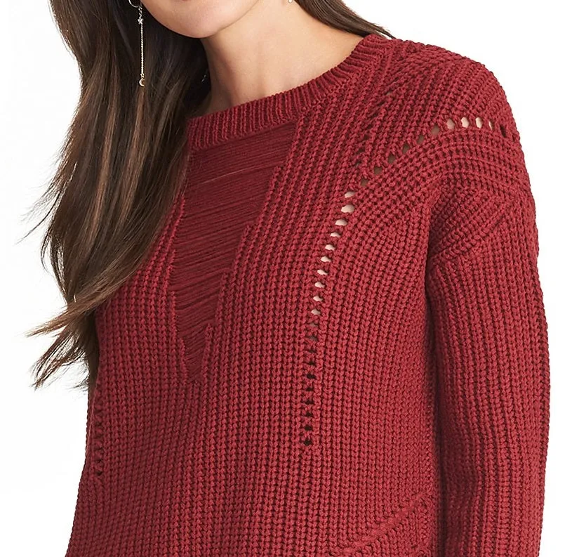 Rachel Rachel Roy Women's Textured Sweater Red Size Extra Small sold by Ruumur product image thumbnail 2