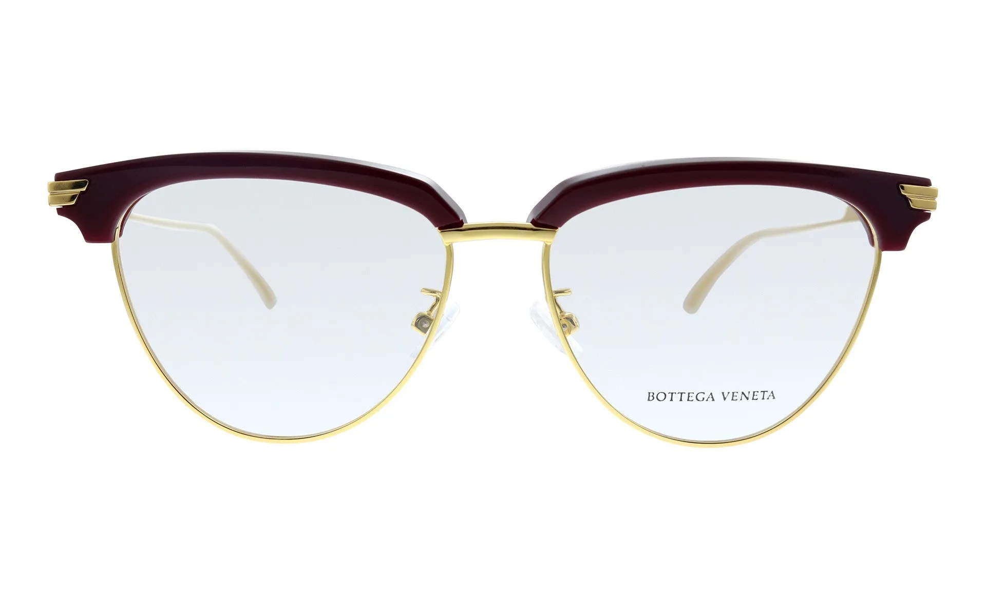 Bottega Veneta Womens Burgundy/Gold Eyeglasses BV_1010O_003 sold by Ruumur