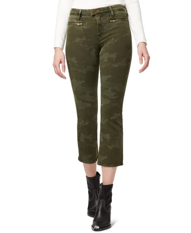 Sanctuary Women's Prosperity Camo Connector Kick Crop Jeans Green Size 28 sold by Ruumur