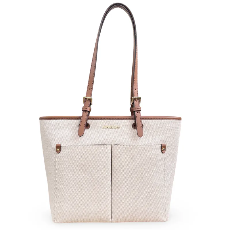 Michael Kors Women's Jet Set Travel  Medium Double Pocket Canvas Tote sold by Ruumur