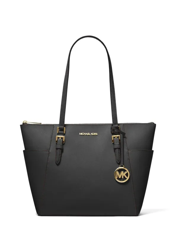 Charlotte Large Saffiano Leather Top-Zip Tote Bag sold by Ruumur
