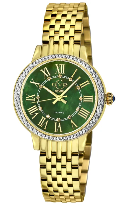 GV2 by Gevril Women's Astor III 34mm Quartz Watch 9154B sold by Ruumur