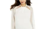 Thalia Sodi Women's Twist Neck Cutout Top White Size Small sold by Ruumur
