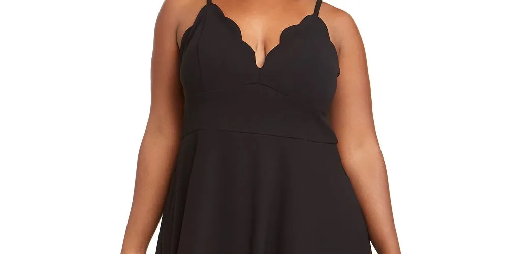 Speechless Women's Trendy Plus Size Scalloped High-Low Dress Black Size 3X sold by Ruumur product image thumbnail 2