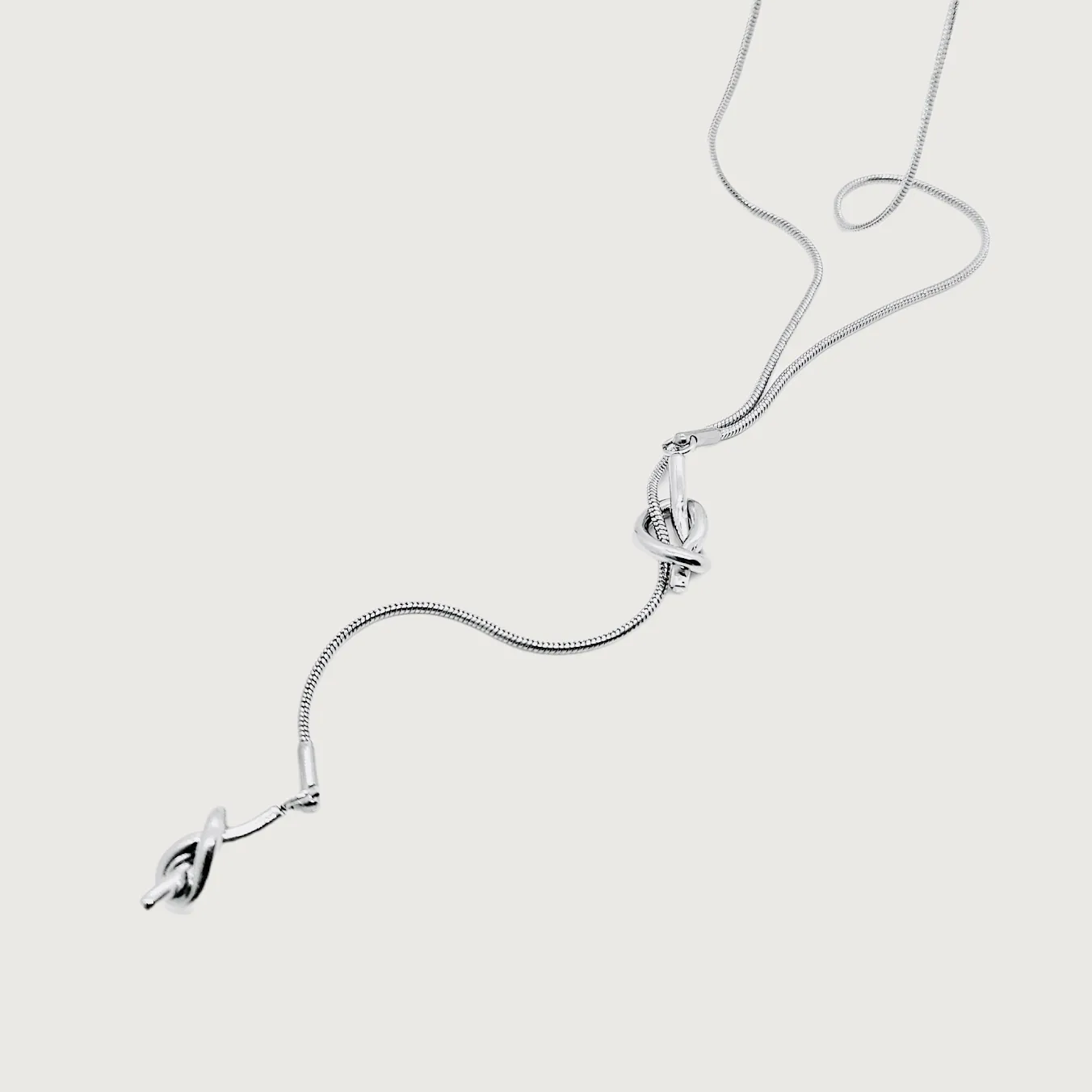 Lariat Love Knot Hypoallergenic Necklace sold by Ruumur product image thumbnail 4