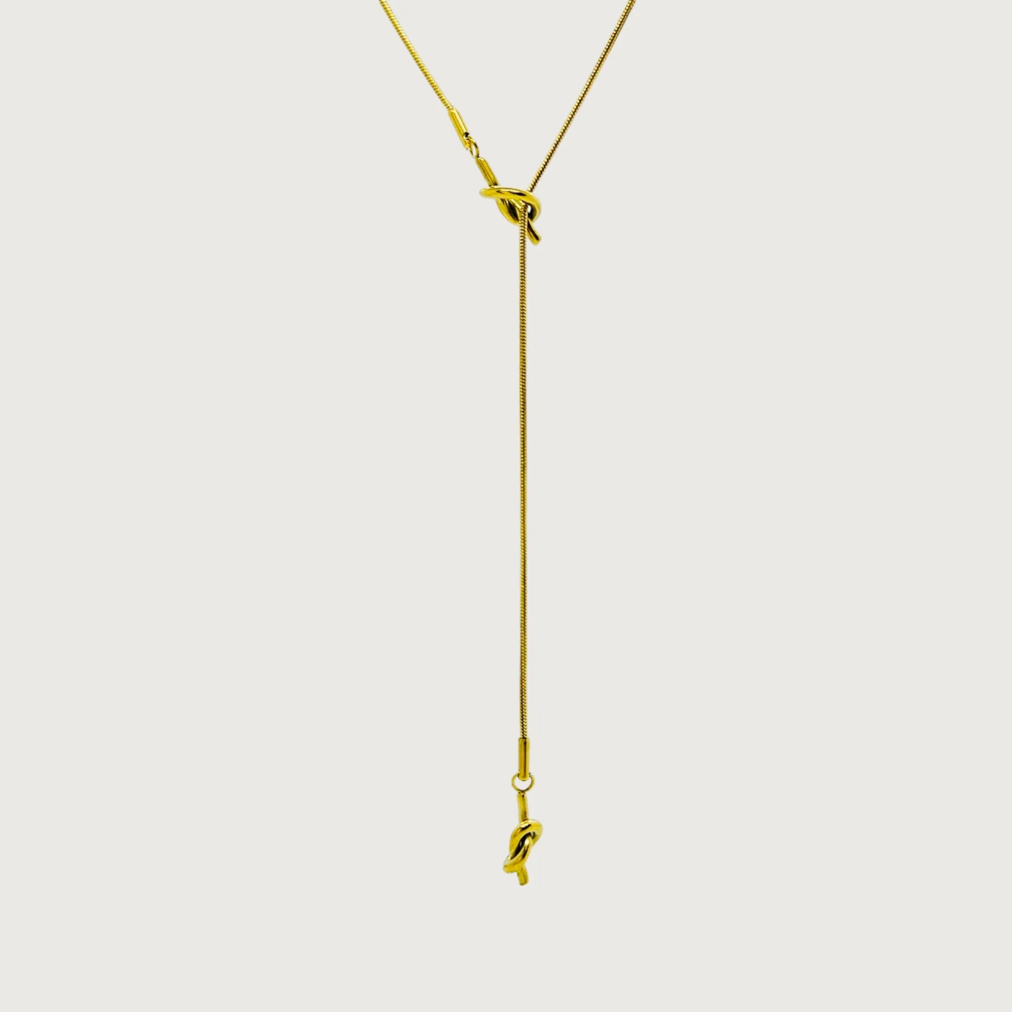 Lariat Love Knot Hypoallergenic Necklace sold by Ruumur product image thumbnail 5