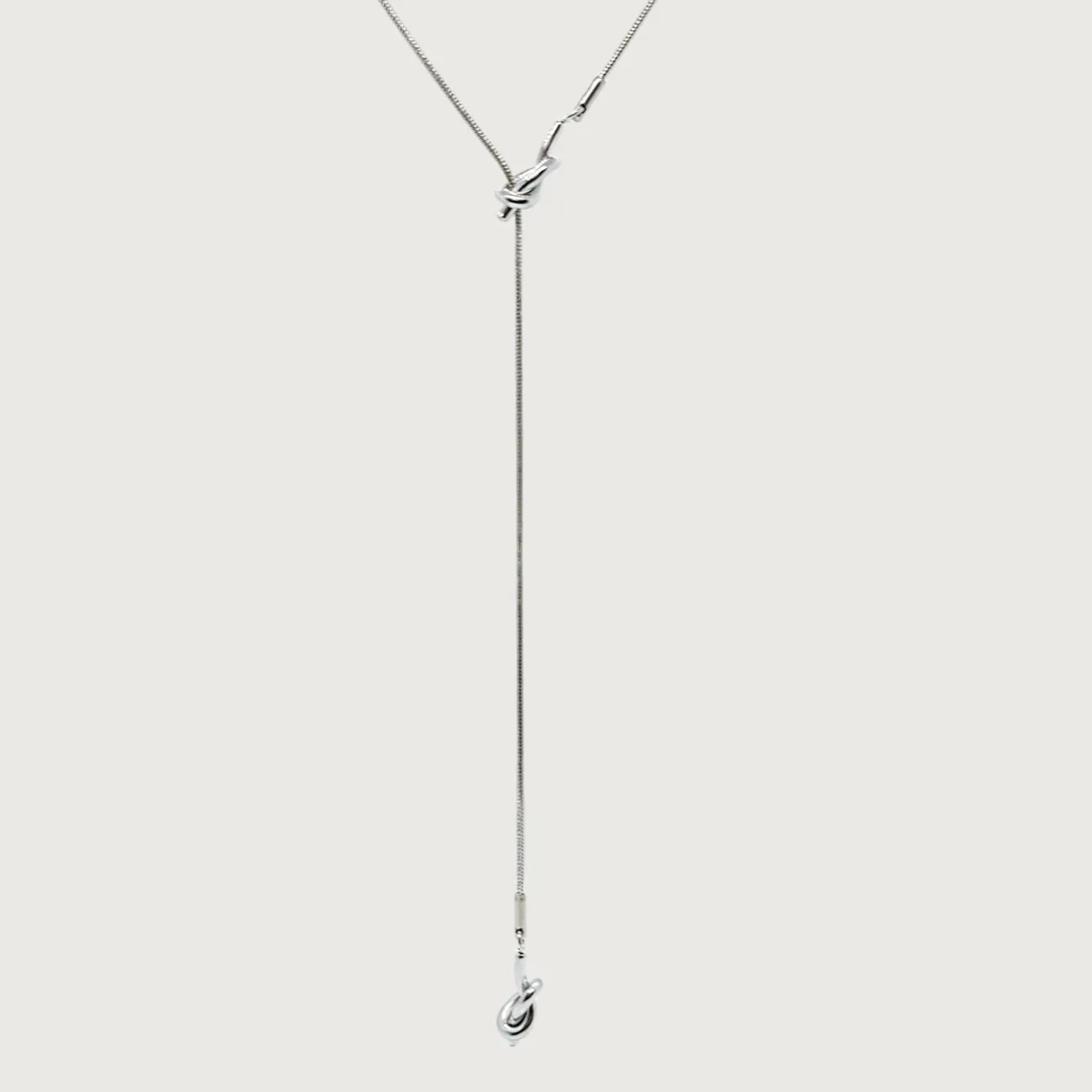 Lariat Love Knot Hypoallergenic Necklace sold by Ruumur product image thumbnail 2