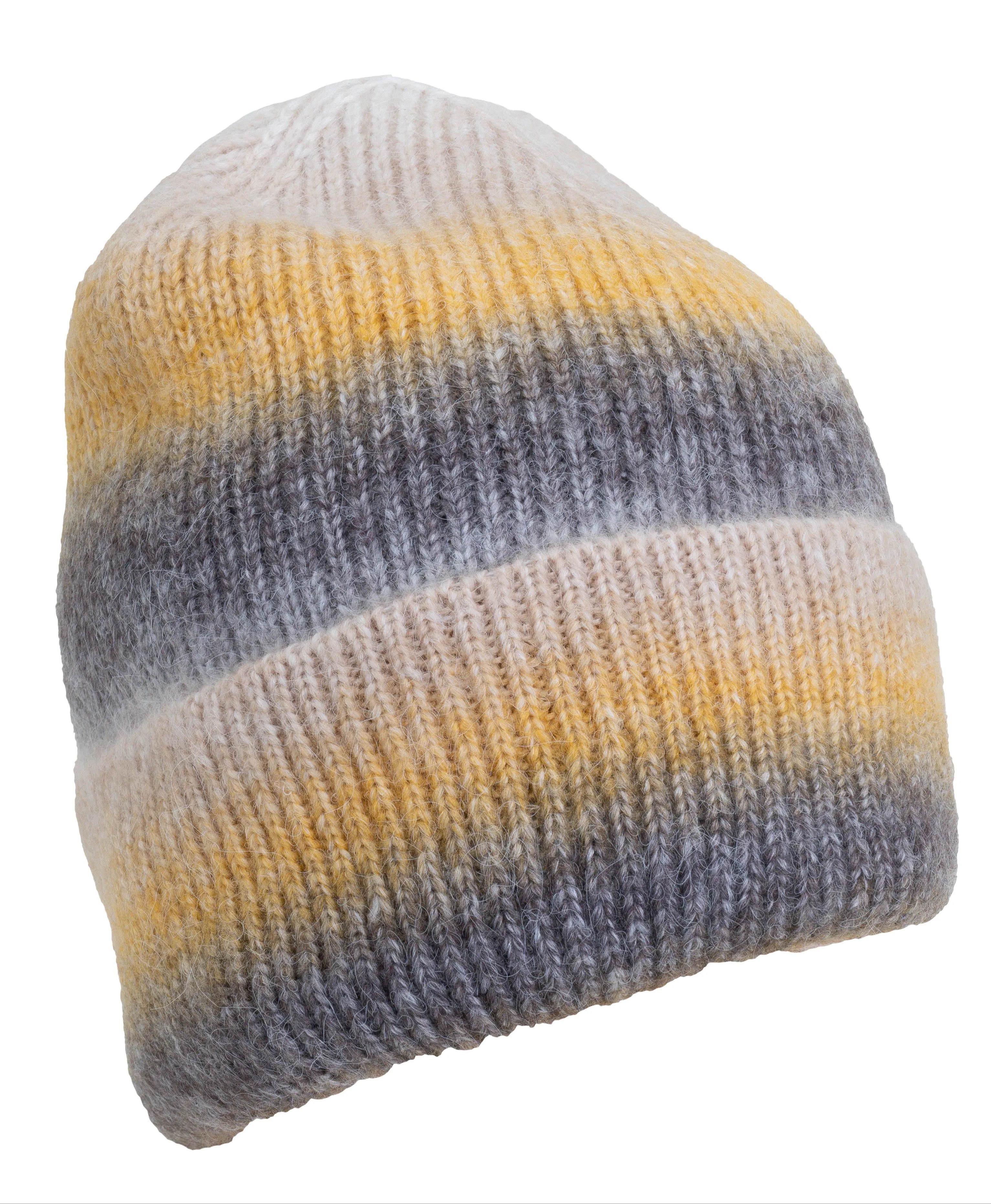 Rebecca and Rifka Striped Knitted Gradient Beanie(BW-114-MUGY) sold by Ruumur